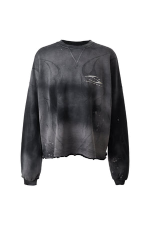 Burned Tribal Crewneck (Oversize)