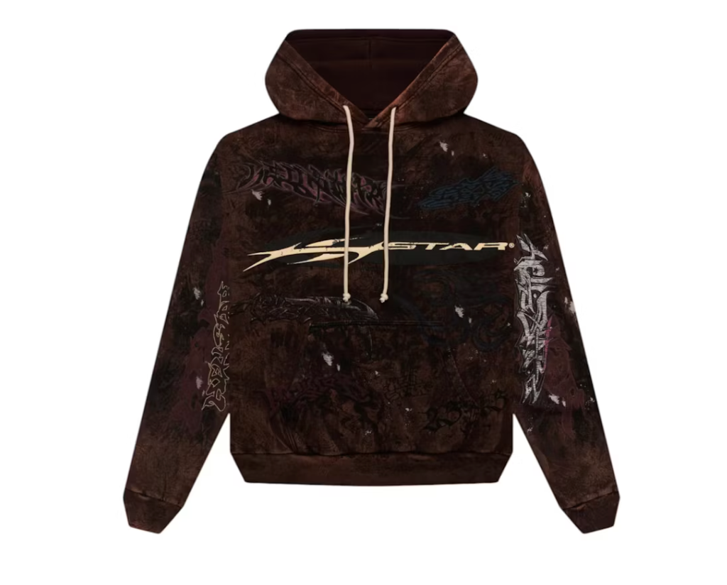 Hellstar Graffiti Hoodie Brown