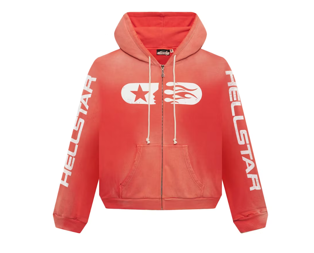 Hellstar Studios Zip Hoodie Red