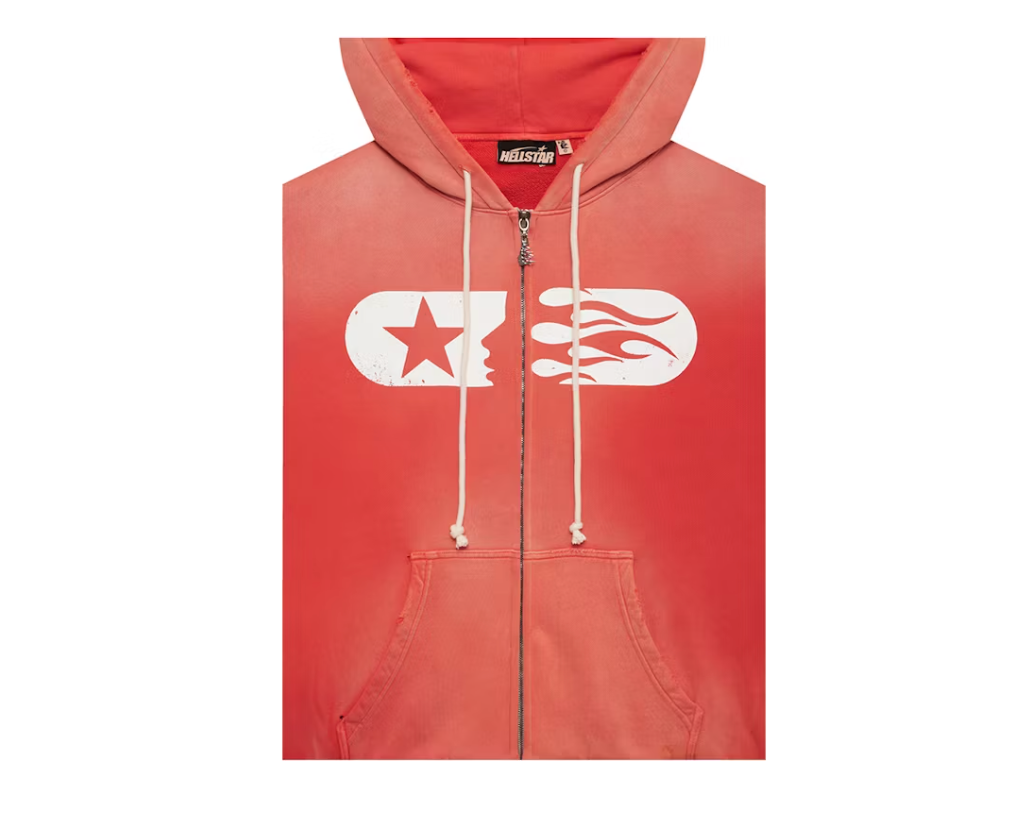 Hellstar Studios Zip Hoodie Red