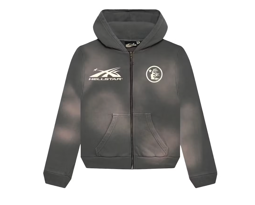 Hellstar Studios Zip Hoodie Gray