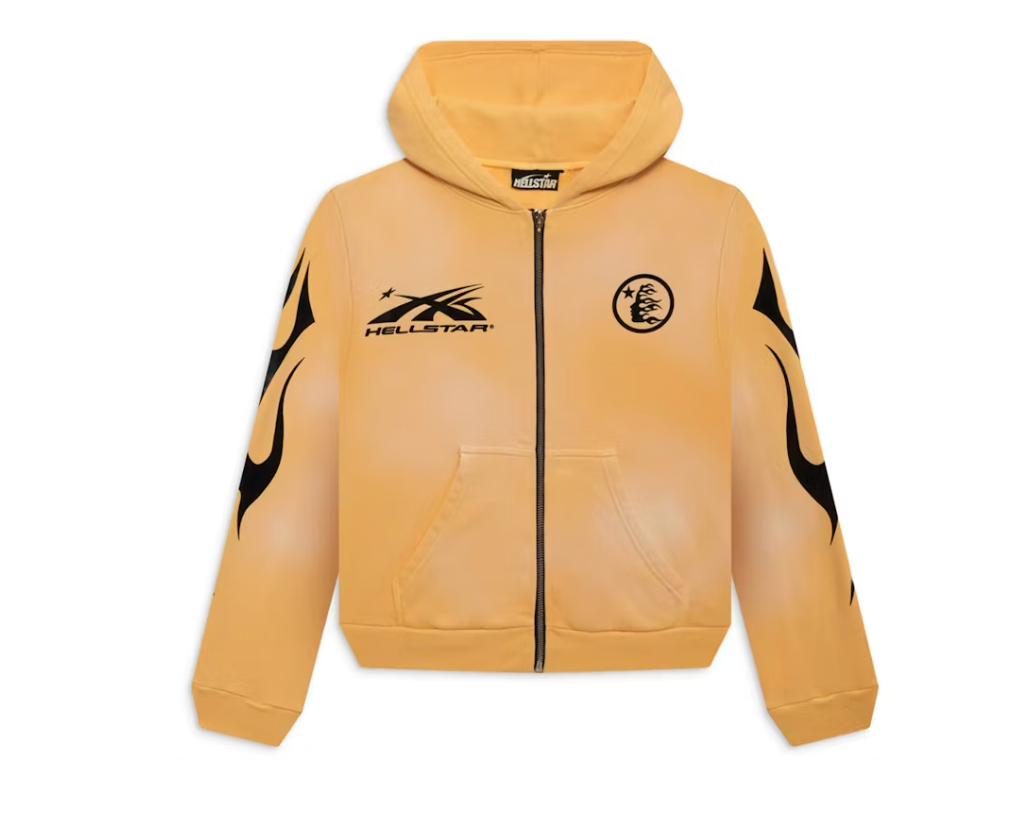 Hellstar Sports Zip-Up Sweatshirt Yellow
