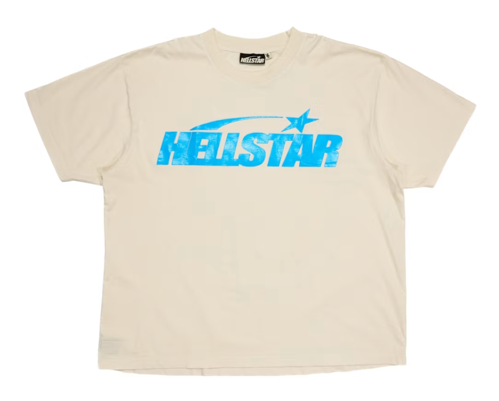 Hellstar Classic T-shirt (Gel Print) White/Blue