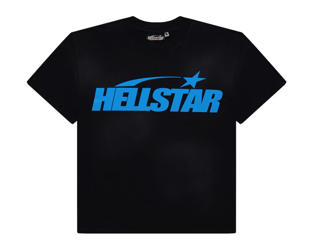 Hellstar Classic T-shirt (Gel Print) Black/Blue