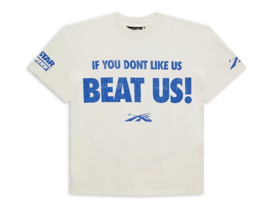 Hellstar Beat Us! T-shirt White/Blue