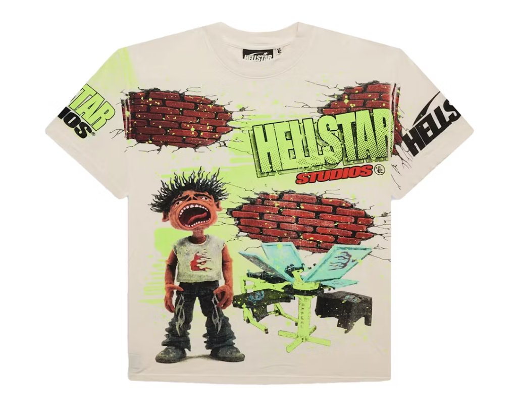 Hellstar Studios Brick Wall T-shirt White