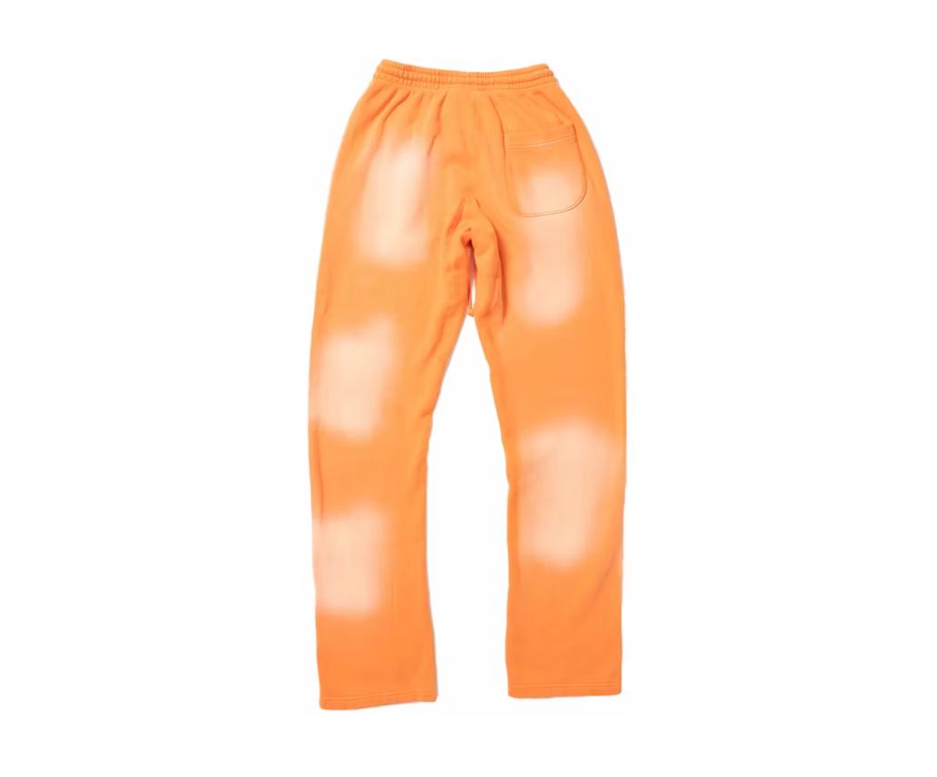 Hellstar Fire Orange Flare Bottom Sweatpants Orange Dye